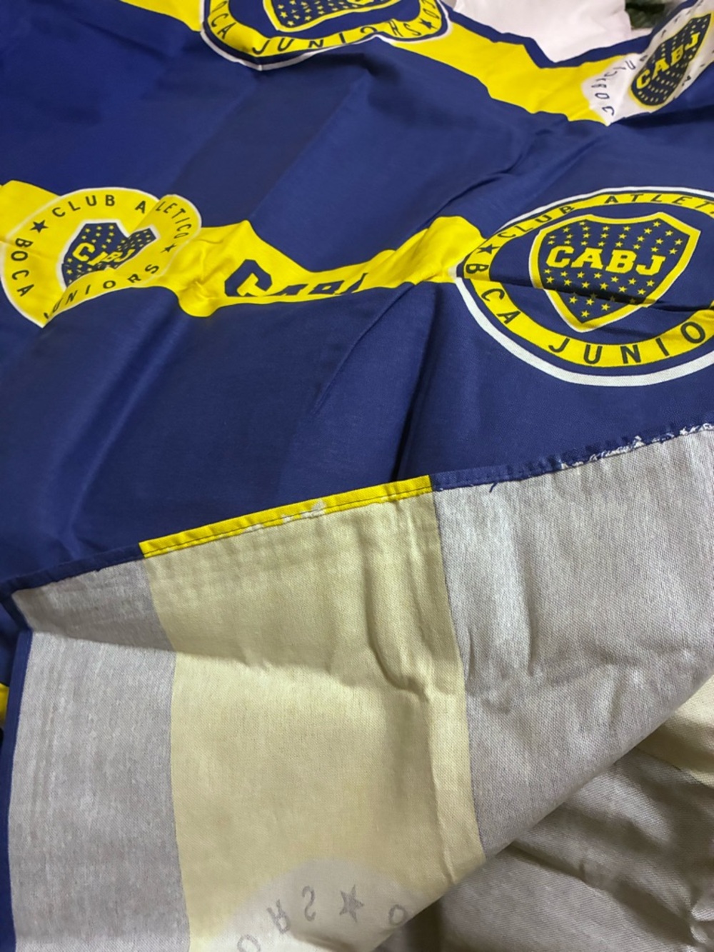 🇦🇷Boca Juniors CABJ Blue & Yellow Fútbol (soccer) Canvas Fabric ⚽️❤️ 98” X 55” - Picture 3 of 3